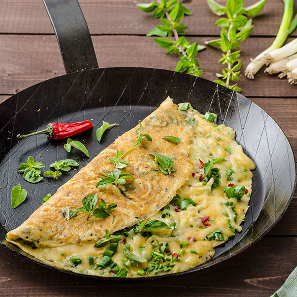 aged swiss cheese omelet