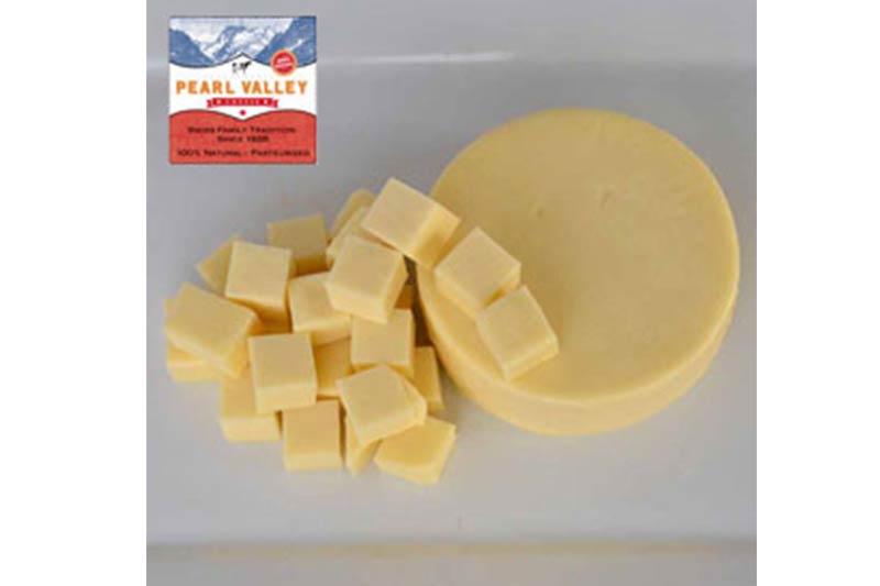 lacey baby swiss cheese cubed