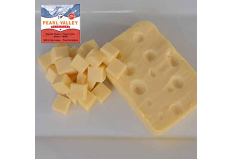 baby swiss cheese cubed