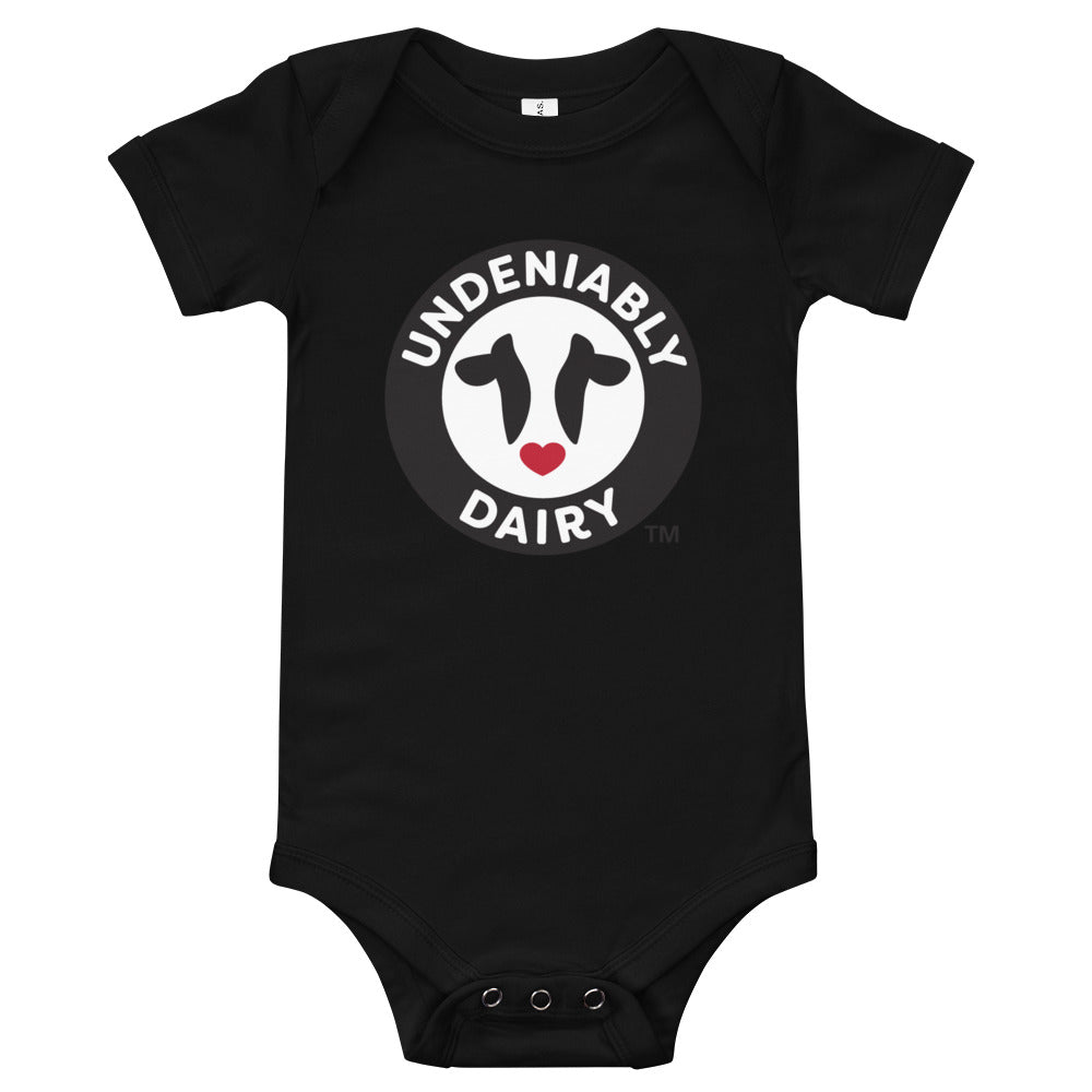 Child Onesie Shirt Undeniably Dairy
in Black