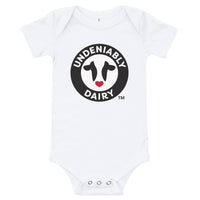 White Child Onesie Shirt Undeniably Dairy
