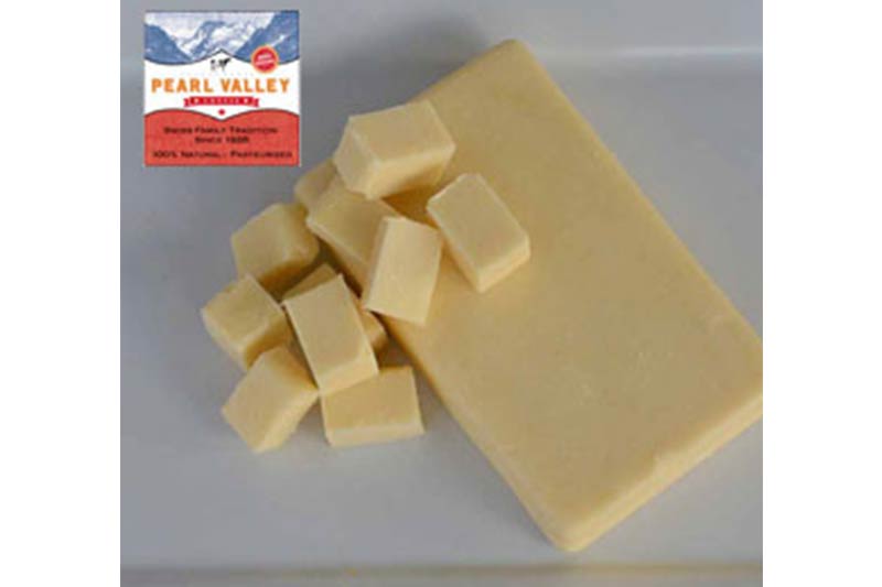 extra sharp white cheddar cheese cubed