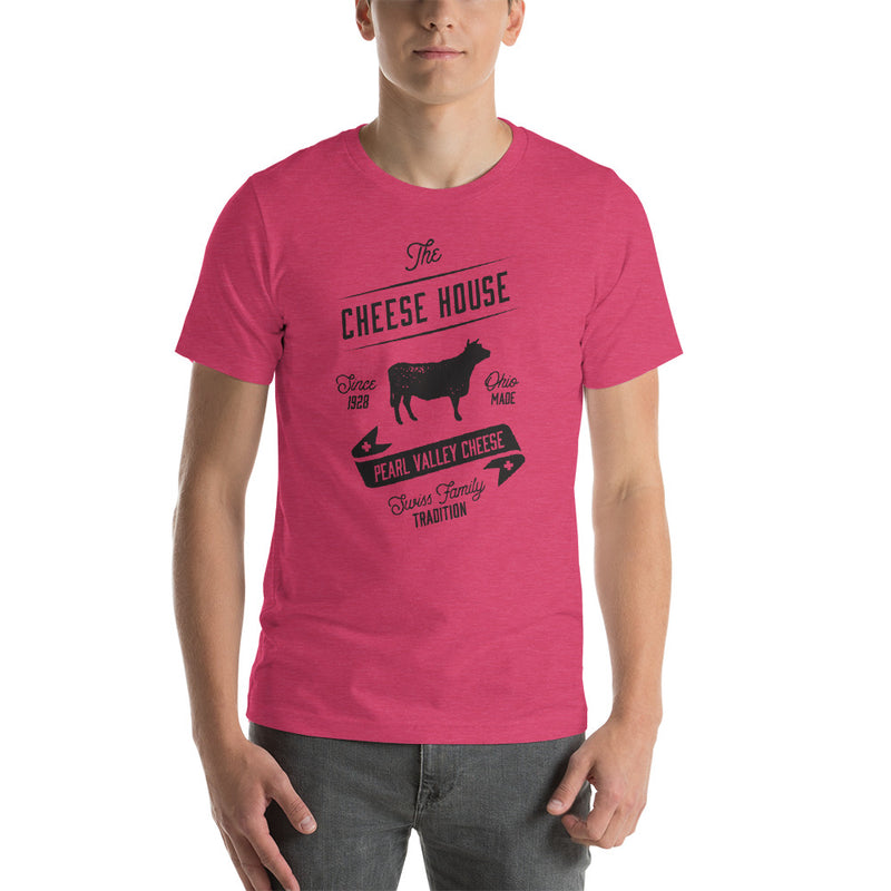 Heather Raspberry Cheese House Short-Sleeve Unisex T-Shirt