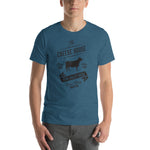 Heather Deep Teal Cheese House Short-Sleeve Unisex T-Shirt