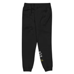 unisex-fleece-sweatpants-black-front-left-6285480faee81